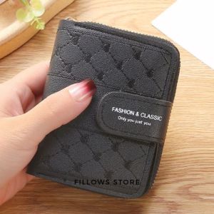 Dompet Lipat Love Compact Wanita Import Resleting Model Korean Lucu Sederhana