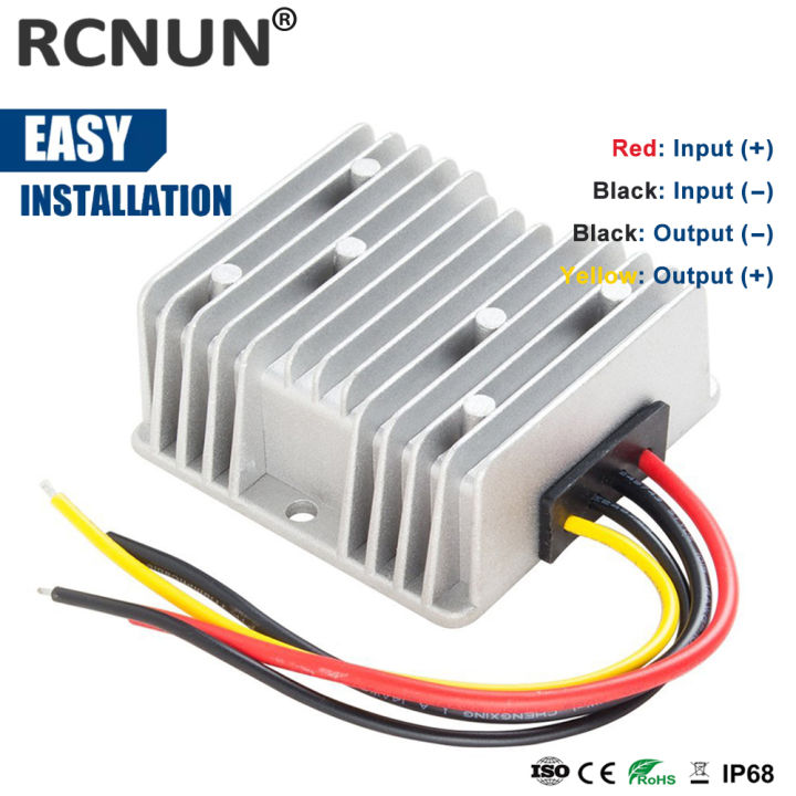 48V/36V To 12V 20A DC Step-Down Converter - Waterproof Voltage Regulator For Golf Carts, Scooters, EVs