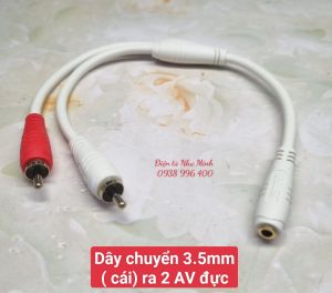 Dây chuyển tín hiệu 2 AV ĐỰC ra 3ly cái Streo 30cm