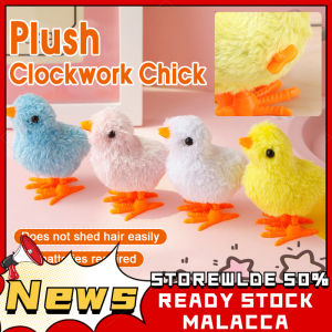 Cute Plush Wind Up Chicken Kids Educational Toy Clockwork Jumping Walking Chicks Toys Baby Gifts Mainan Budak Anak Ayam Comel Melompat Mainan Murah