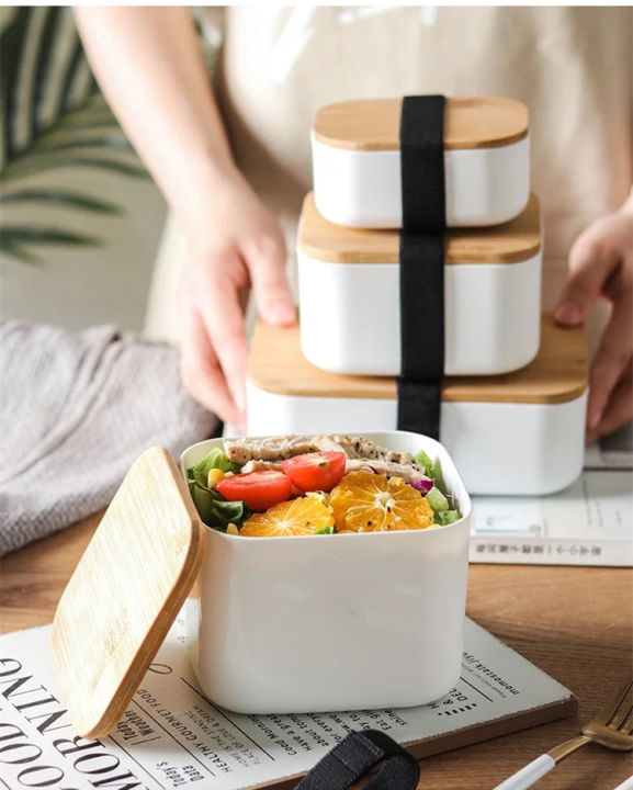 Ecoplanet Cod Japanese Bento Box Wooden Style Wheat Straw Lunch Box