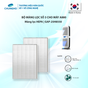 Bộ 2 Màng lọc không khí ChungHo thay thế cho Máy A880 GAP-25H8550 Màng Lọc không Khí Chính Hãng ChungHo