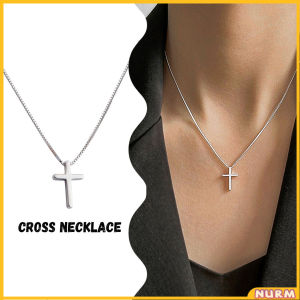 Nurm Cross Pendant Necklace Simple Clavicle Chain for Fashion Women Gifts Jewelry