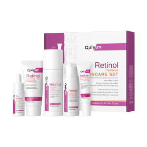 Retinol 5pc Skincare Set Facial Anti Aging Routine Kit Pamper Gift Women Hydrating Radiant Moisturizing Beauty All Skin