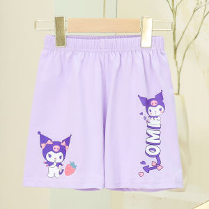 ฤดูร้อนใหม่เด็กผู้หญิงกางเกงขาสั้นผ้าฝ้ายหลวมกางเกงลำลองกางเกงชายหาดอเนกประสงค์กางเกงห้าจุด