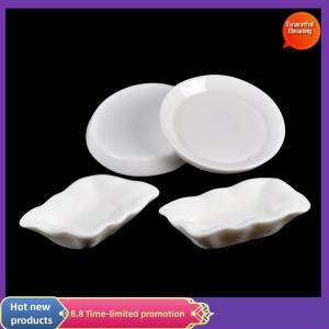 Graceful 10pcs Dollhouse Miniature Resin Trays Plates Doll Mini Food Dishes Tableware