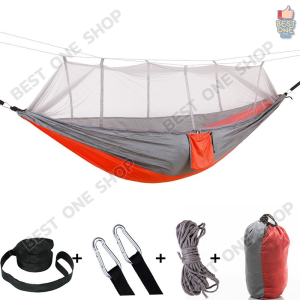 A281 เปลกันยุง เปลสนาม เปลญวน ผ้าไนล่อน พับเก็บได้ outdoor เปลญวน​ รับน้ำหนักได้ 300KG เปลแขวนผู้ใหญ่ เปลนอน เปลโยก