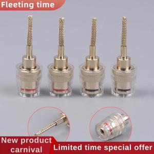 Fleeting time 2 4Pcs 4MM Banana Female To 2MM Pin Connector HIFI Cable Adapter Plug Braided Copper Wire Socket