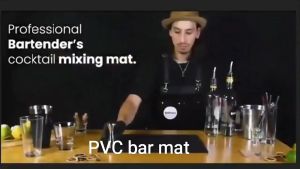 Anti-Slip Rubber Bar Mat Thick Absorbent Spill Mat for Coffee Counter Bar Supplies Durable Matibay