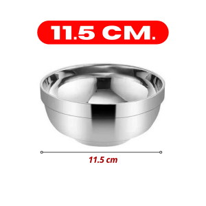 ถ้วย ชามสแตนเลส ชามผสมสแตนเลส สองชั้นสไตล์เกาหลี ชามใส่ข้าว ใส่ซุป เก็บความร้อนได้ดี 5ขนาดให้เลือก สแตนเลสเกรดอาหาร ทนทานต่อการใช้งาน พร้อมส่ง