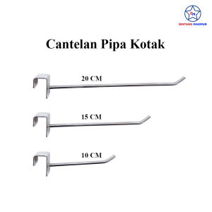 Bintang Makmur - Single Hook 10cm / 15cm / 20cm / 25cm / 30cm Gantungan / Cantolan / Cantelan Pipa Kotak