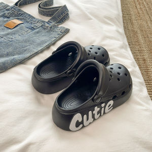 [Free Shipping] Cute Cartoon Thick-Soled EVA Clogs For Women 2026 New Summer Outdoor Wear Height-Increasing Beach Sandals