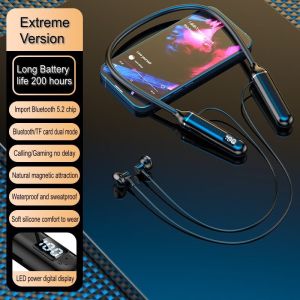 Tai nghe Bluetooth BONINE Original Fone tai nghe không dây tai nghe thể thao từ tính đeo cổ tai nghe TW-S không dây với mic