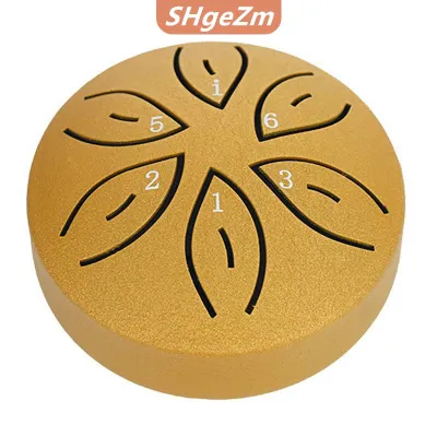 [COD] SHgeZm Steel Tongue Drum Portable Rain Drum Hand Pan Drum Percussion Musical Instruments 3 Inch 6 Notes For Yoga Meditation Musical Toy