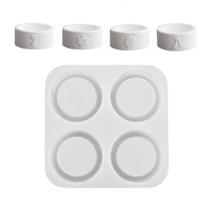 4 khuôn silicon trái tim cho chủ sở hữu Tự Làm Thủ Công Khuôn dạng hình trụ với tráng gương để trang trí nhà