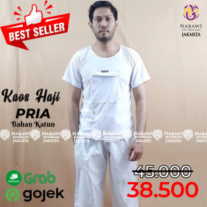 Kaos Haji Pria Bahan 100% Katun Combed Merk Tosca Perlengkapan Haji dan Umroh