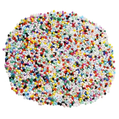 ST.KUNKKA 1200Pcs (10g) 2mm Color Mixed Czech Glass Beads Solid Rice Cute Soft Small For DIY Jewelry Making