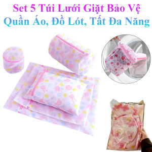 Set 5 Túi Lưới Giặt Bảo Vệ Quần Áo Đồ Lót Tất Đa Năng
