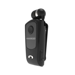 Fineblue F920 Bluetooth Headset Collar Clip Earphone Universal Earpiece Wireless Retractable Headphone With Microphone For Portable Phone Calls Incoming Voice Prompt Vibration Reminder Can Connect Two Phones At The Same Time