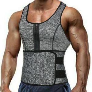 Men Body Shaper Slimming Vest Compression Shirt Workout Tank Tops Weight Loss Fat Burning Sauna Suit
