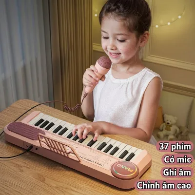đàn piano điện tử 37 phím keyboard trẻ em micro loa nhạc cụ học đàn quà sinh nhật phát triển tư duy