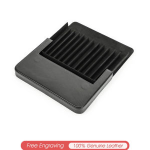 FCCONTACTS FAMILY Genuine Leather Fountain Pen Case Handmade Shockproof Pen Storage Holder School Office Stationery