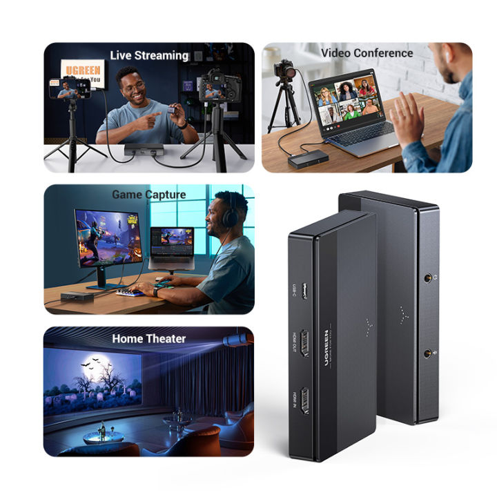UGREEN%20Video%20Capture%20Card%20Live%20Broadcast%20HDMI%20HD%204K%20Audio%20Recording%20Box%20Screen%20Recorder%20USB3.0%20Camera%20SLR%20Live%20Streaming%20Device%20for%20Computer/Mobile%20Phone%20Model:15390%20-%20Image%206