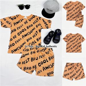 Bộ cộc cam chữ cotton GEOGRE_UK chính hãng sz từ 12-18m đến 6-7y (Không bao gồm mũ kính dép có bán riêng)