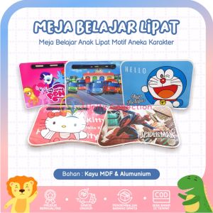 Meja Belajar Portable Anak Meja Laptop Karakter Cartoon
