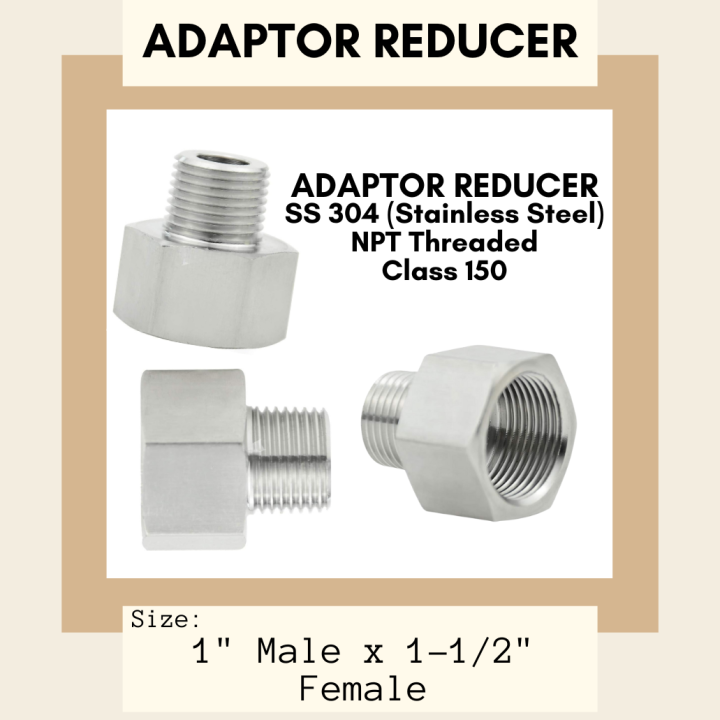 SS304 (Stainless Steel) ADAPTOR REDUCER NPT Threaded Class 150