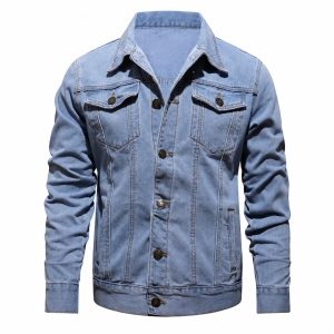 Áo Khoác Jeans Nam Xanh Dương Basic Cao Cấp Denim Jacket Form Slim Fit Co Giãn Nhẹ Áo Bò Nam Phối Đồ Cá Tính| EM XINH SHOP
