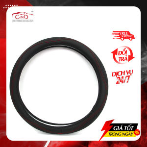 Bọc Vô Lăng CIND 5003 Size M Màu Đen Chỉ Đỏ - Nhập Khẩu Chính Hãng
