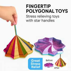 Handheld Star Polygon Toy Without Zipper Stress Relief Star Polygon Toys Fingertip Stress Relief Toys With Handles