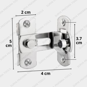 GRENDEL PINTU GESER SLOT PINTU 90 DERAJAT / GERENDEL DORONG GESER TARIK KUNCI PENGAIT / GESPER ALAT KEAMANAN