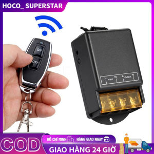 Bộ công tắc điều khiển từ xa rf 100m 30A 4000W 220V 2 tay điều khiển điều khiển máy bơm nước