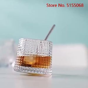 Blossom French Spin Wine Glass Rotate 360 ° Not Fall Whiskey Glasses Top Whisky XO Chivas Rock Cup Restaurant Desserts Tumbler