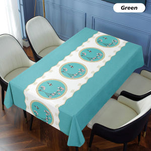 Tablecloth Rectangular PVC Material Tablecloth Waterproof & Oilproof and Anti-slipTable Cover Protector Antifouling Cover Indoor and Outdoor Family Dining Table Cloth