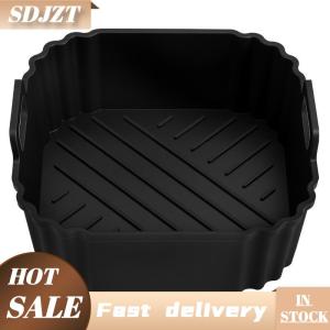 SDJZT Silicone Nồi chiên không khí lót nồi vuông Nồi chiên không khí giỏ tấm nấu ăn tiện ích tái sử dụng không dính bánh Pizza Pan lò phụ kiện nhà bếp