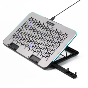 REXUS BREEZE B145 RGB LED Cooling Pad USB Aluminium Case Material Coolingfan 6 Fan with Phone Holder