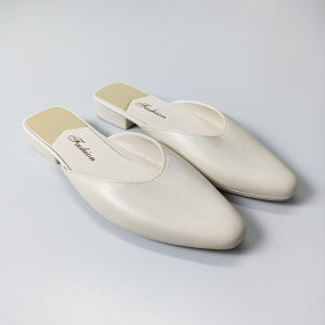 Wolf.id SPT-73 Sandal Sepatu Wanita Slip-On Mules Woman Shoes Polos Cewek Korea Terbaru BISA COD