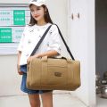 HY BAG #4008 FASHION WOMEN'S DURABLE CANVAS WEEKENDER BAG WITH WATERPROOF LINING TRAVEL BAG. 