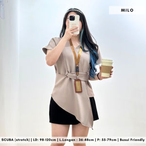 3510 Jane Tied Blouse Scuba | Blouse Wanita