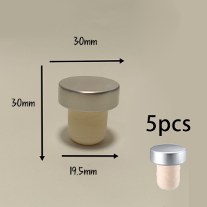 5Pcs Wine Cork Plugs Reusable T-shaped Champagne Wine Bottle Stopper Wine Sealing Cork Lid