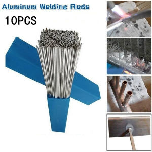 Thợ Săn Trong Mơ 10 Cái Que Hàn Nhôm 1.6MM 50CM Thanh Hàn Nóng Chảy Dễ Dàng Ở Nhiệt Độ Thấp Dây Lõi Không Cần Bột Hàn Hàn Nhôm