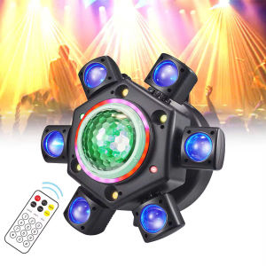 Đèn  Moving  6 Cánh Ball 2025  4 Led   Chớp  Nháy Theo Nhạc Cho Sân Khấu [TD ]
