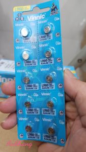 Vỉ 10 viên pin VINNIC LR60 / L621F / AG1 / 364 - Chính hãng