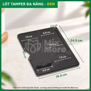 Tấm lót tamper ĐA NĂNG silicone chống trượt đặt phụ kiện pha espresso phù hợp cho cả 51/53/58mm chuyên nghiệp Mixmore
