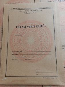02 Bộ hồ sơ viên chức theo Thông tư số 07/2019/TT-BNV ngày 01/6/2019 của Bộ trưởng bộ Nội Vụ