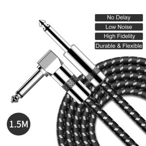 Guitar Cáp 10ft(3M)/20ft(6M) dụng cụ điện cáp bện cáp Bass dây âm thanh cho guitar điện bass bàn phím khuếch đại âm thanh chuyên nghiệp