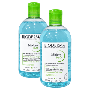 Nước tẩy trang Bioderma Sébium H2O 500ml cho da hỗn hợp da dầu mụn Micellar